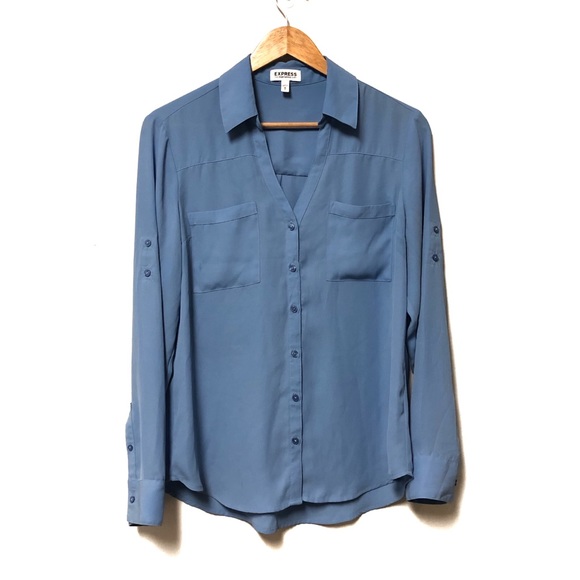 Express Tops - Express Portofino Button-down Blouse